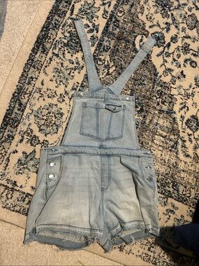 Juicy Couture Light Blue Denim Short Overalls